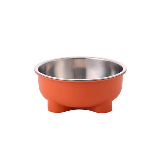 Stainless Steel Dog Bowl-Orange