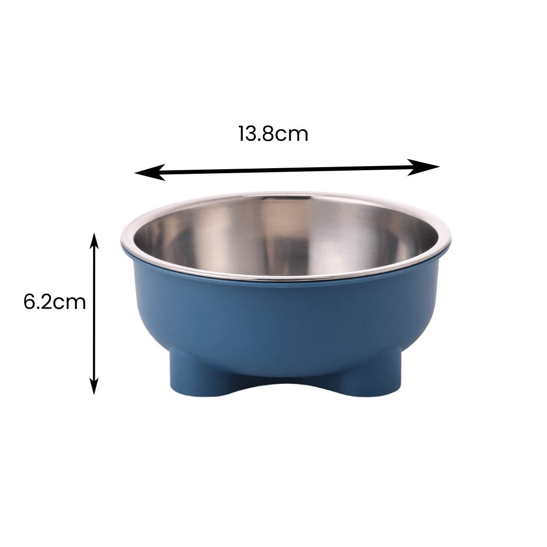 Stainless Steel Dog Bowl-Blue